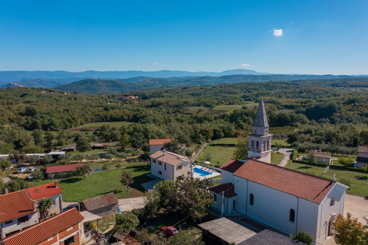 Villa Atop The Village With Stunning View Vižinada Exterior foto